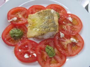 Zander, Tomatencarpaccio, lecker