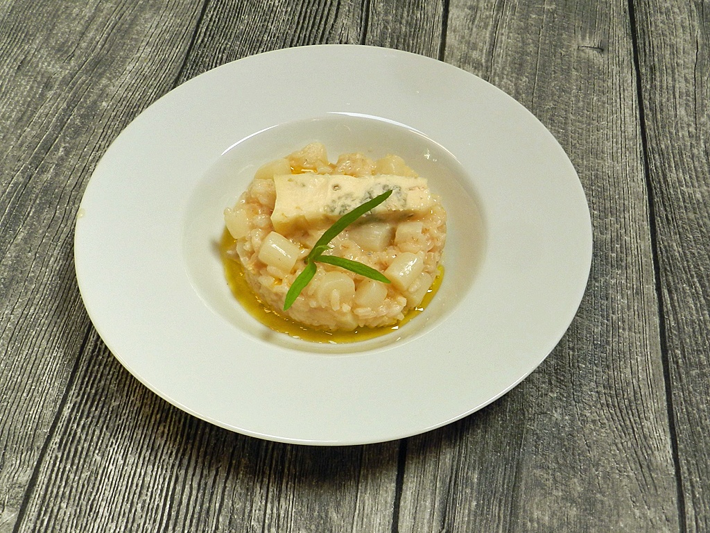 Dahinschmelzen: Spargelrisotto mit Gorgonzola.