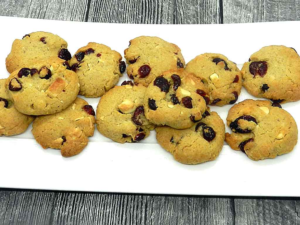 Cranberry-Schokolade-Plätzchen.