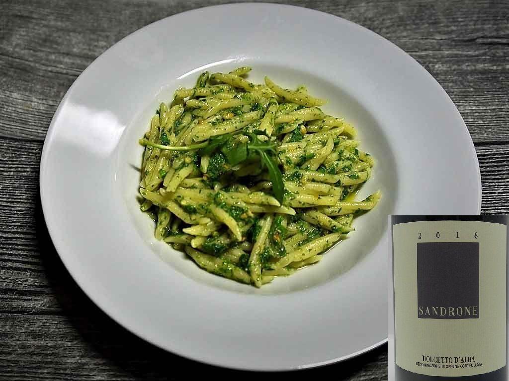 Trofie mit Rucola-Pesto.