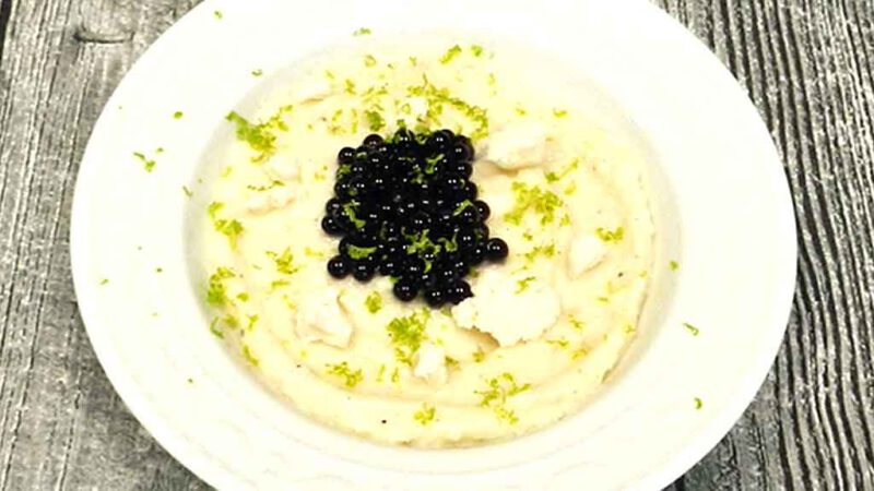 Blumenkohlcreme mit Kaviar.