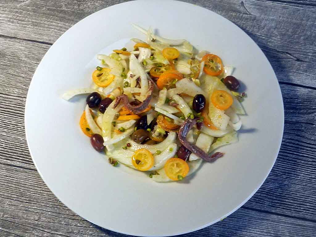 Hat Suchtfaktor: Fenchel-Kumquat-Salat mit Sardellen.