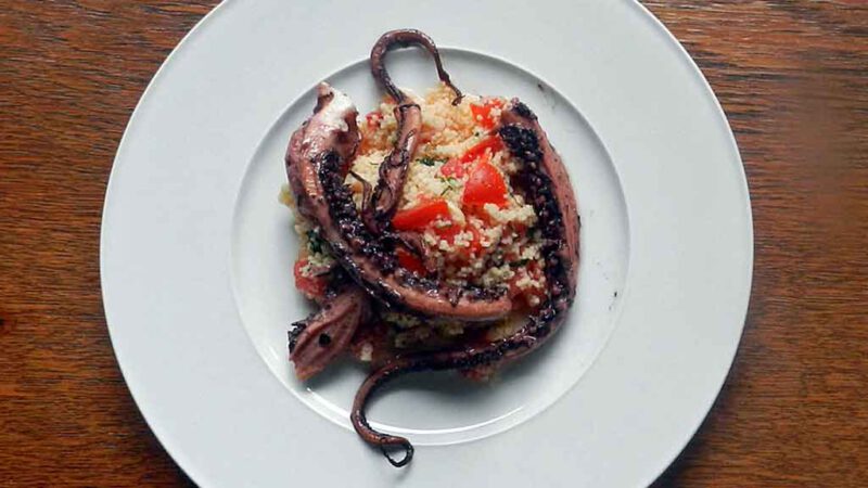 Taboulé mit Oktopus